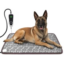 GOLOPET Large Dog Heating Pad 34x21in with Normally Open Function Rose