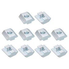 T Nuts, 20pcs - Nickel Plated Carbon Steel T Groove, 4040 Series M8