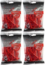 Pride PTS 50-Count Wood Step Golf Tees, Shortee 2 ⅛" (4-Pack)
