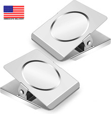 2 Pack Extra Large Magnetic Clips Heavy Duty, 2.2 Inch Heavy Duty Fridge Magnets