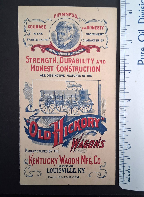1903 Antique Kentucky Wagon Mfg Co Louisville KY Wagons Catalog Andrew Jackson