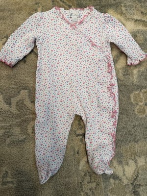 Kissy Kissy Ruffle Heart Footed Playsuit Pima Cotton 0-3 Months NEW