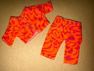 Amanda Jane Vintage Puppenoutfit, orange Set