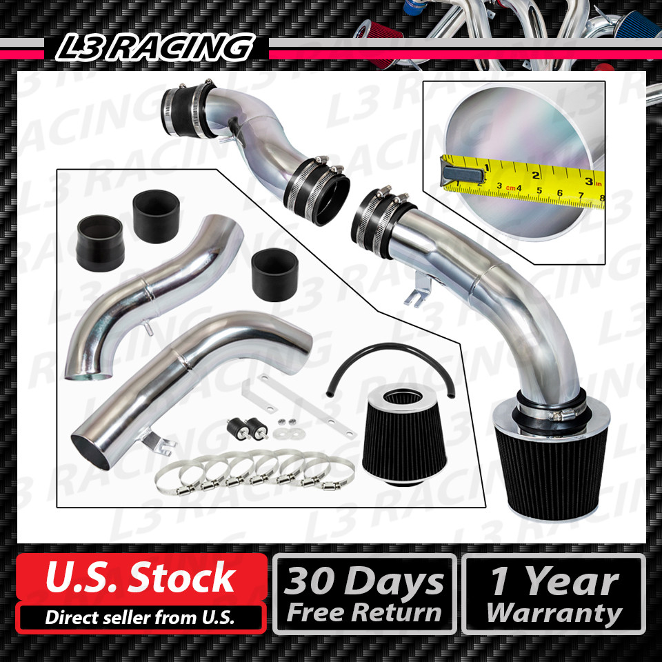 BLACK COLD AIR INTAKE KIT+DRY FILTER FIT FOR 03-07 Hyundai Tiburon GT/SE 2.7L V6