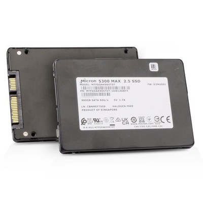 Micron 5300 Max 960GB MTFDDAK960TDT SATA 6Gb/s 3D TLC 5 DPWD 2.5'' SSD