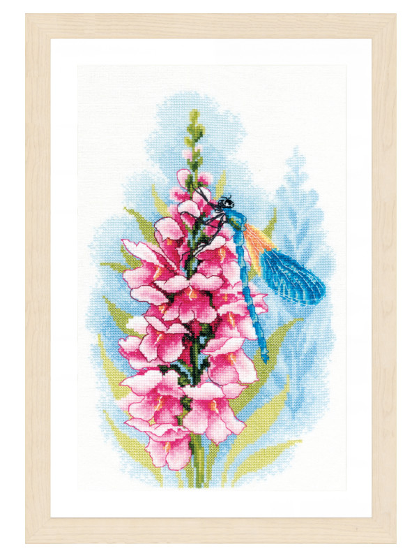 Counted Cross Stitch Kit: Dragonfly's Treasure (Even Weave): 22 x 33cm