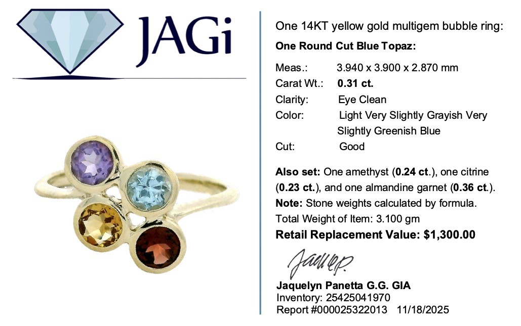 1.04ctw Multi-Gemstone Bezel Set Statement Bubble… - image 7