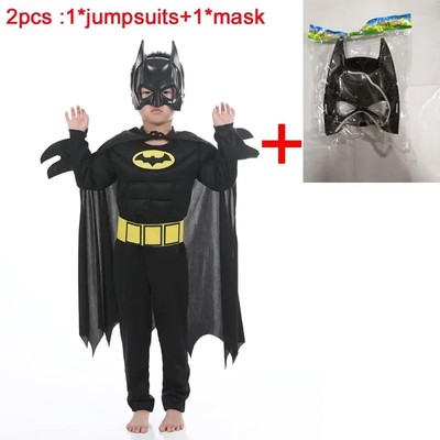 Fledermaus Superheld Overall Cape Maske Cosplay Kostüm Party Karneval