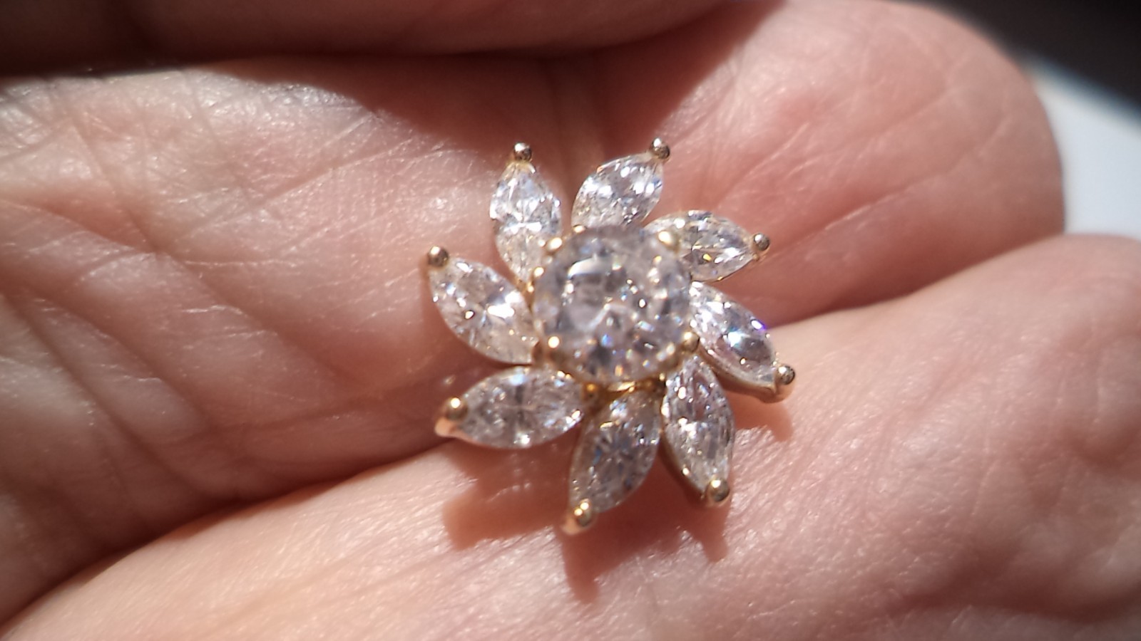 Pair Diamond Cluster stud Earrings- - image 2