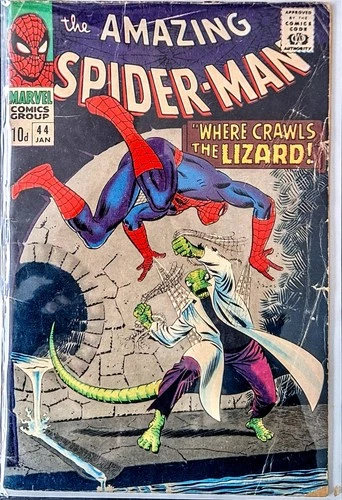 AMAZING SPIDER-MAN #44 GD- 2ND APPEARANCE THE LIZARD 1967 MARVEL SILVER AGE