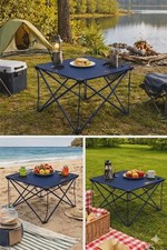 Folding Camping Table Portable Outdoor Picnic Table with Cup Holders Compact