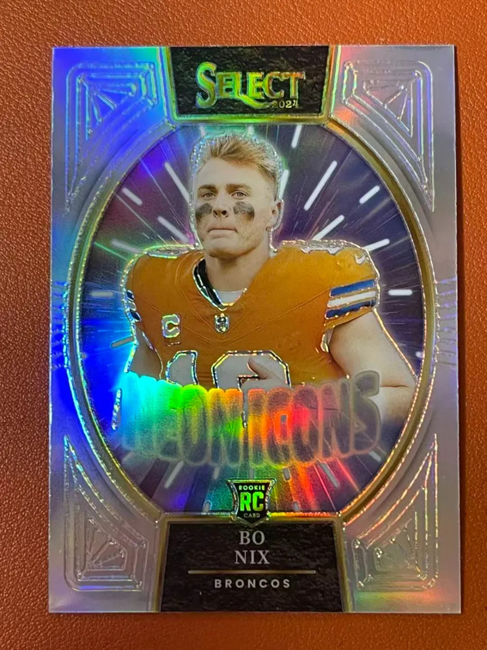 2024 Panini Select Neon Icons Silver RC ROOKIE #14 Bo Nix -GL12