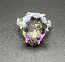 Sterling Silver 925 MultiColor Mystic Topaz R...