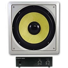 Acoustic Audio HDS10 Flush Mount Subwoofer In Wall with 10" Speaker and Amp