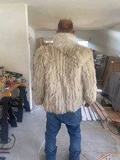 Vintage Blue Fox Fur Coat Women  s Size 16