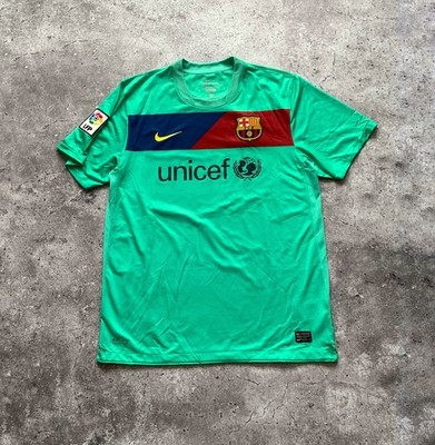Nike FC Barcelona 2010-11 Away Soccer Jersey Shirt Football Size L