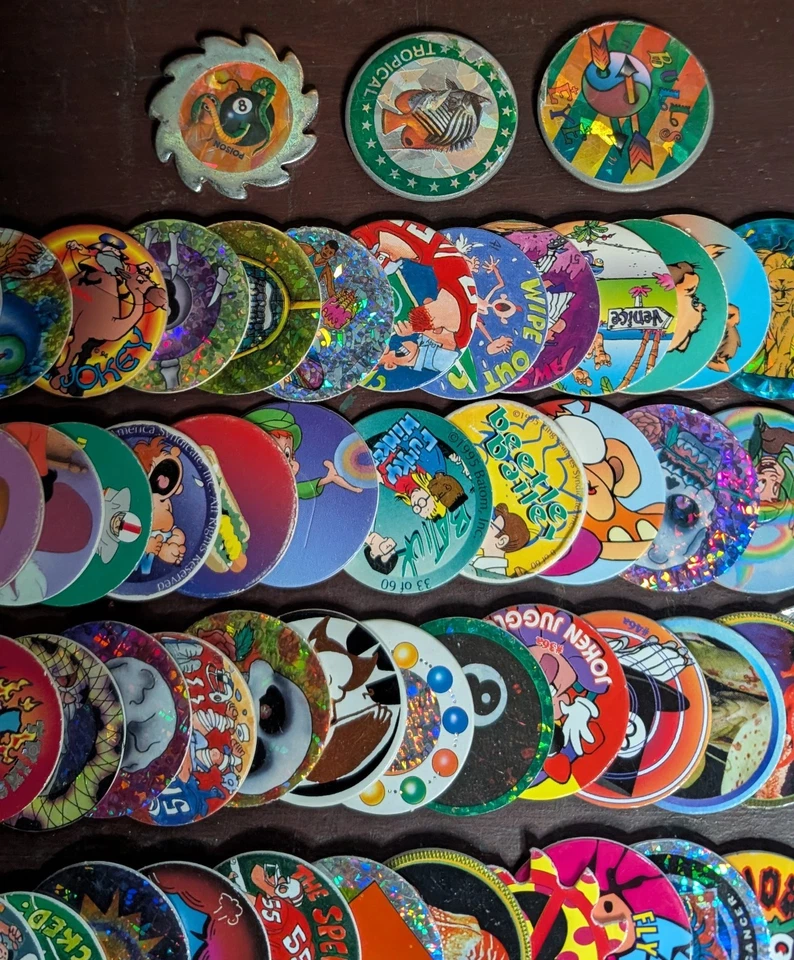 Vintage lot of 215 POG's from the 90s Era, 3 Slammers! Great For Collectors - Image 3 of 4