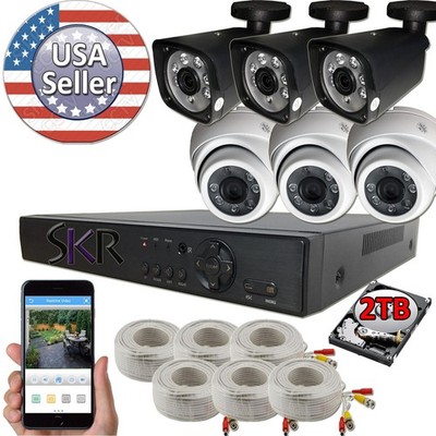 Sikker 8 Channel 4MP DVR Home Video Security Camera System with 2TB hard drive