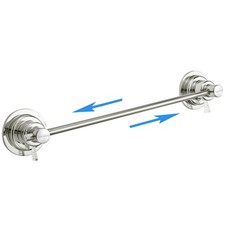 Suction Cup Extendable 17-29 Stainless Steel Towel Bar Brushed Nickel
