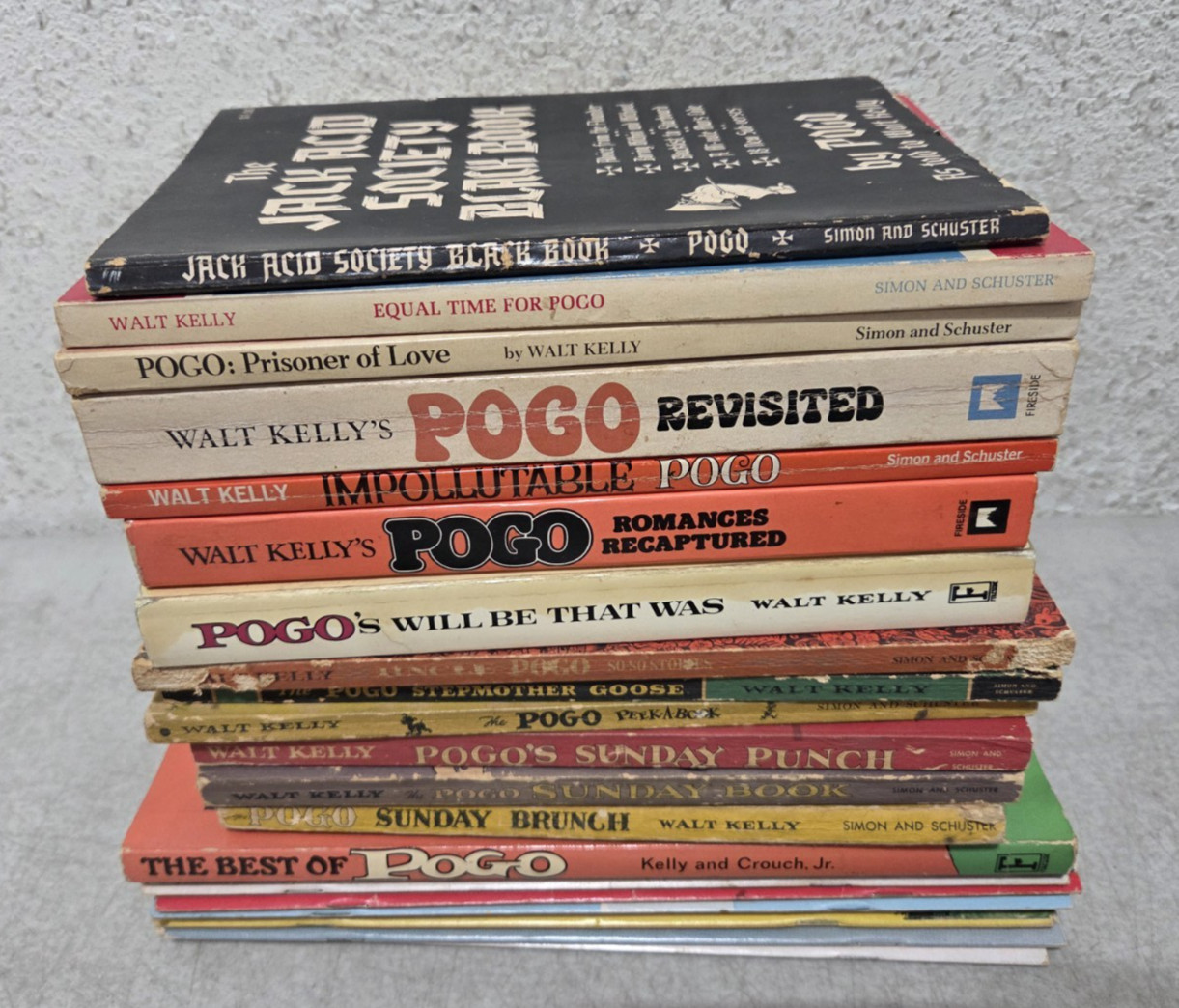 Pogo Walt Kelly Vintage Book Lot Of 22 Cartoons 1950s 60s 70s 80s Humor Comic
