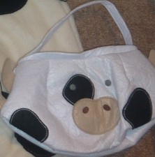NWT POTTERY BARN KIDS COW TREAT BAG TO BE USED WITH COW COSTUME