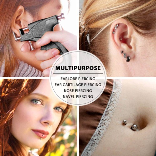 Professional Ear Piercing Kit with Stud Earrings Ear Piercing Gun Alcohol Pad - Picture 3 of 5