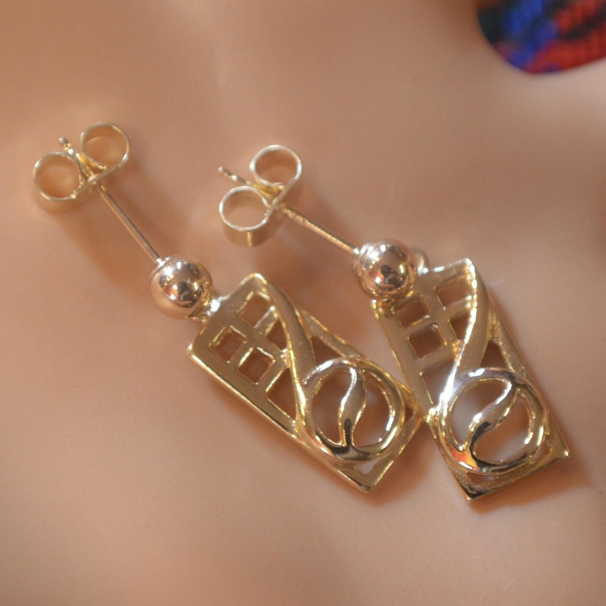 9ct gold new Charles Rennie Mackintosh earrings UK