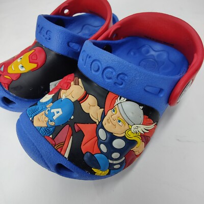 Iron Man Crocs Marvel Super Hero Squad Avengers Toddler Sz 4  display picture 3