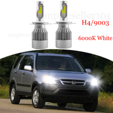 LED for Honda CRV 1997-2004 Headlight Kit H4 9003 6000K White Bulbs Hi/Low Beam