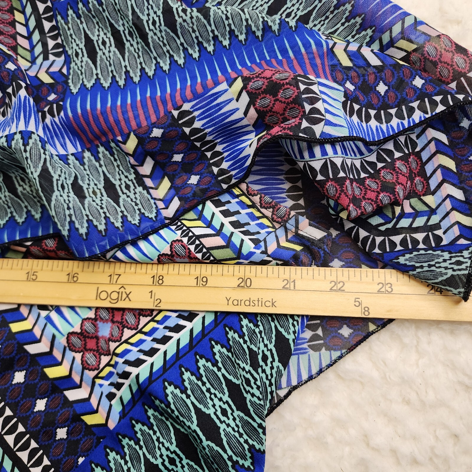 Studio Works Flutter Top XL Colorful Patchwork Ta… - image 3