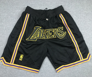 lakers stitched shorts