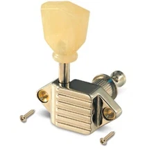 Kluson Waffleback 3x3 - Keystone Pearloid Button - Nickel SK900SLN