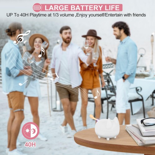 Portable Bluetooth Speaker Cute Cat Mini Wireless Speakers With Loud Stereo Soun - Picture 5 of 8