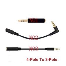 3.5mm 3.5 Microphone 4 Pole To 3 Pole Male Female Converter Adapter Cable Cord