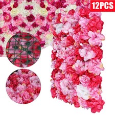 12X Artificial Fake Flower Velvet Hydrangea Wall Panel Banquet Wedding Party Dec