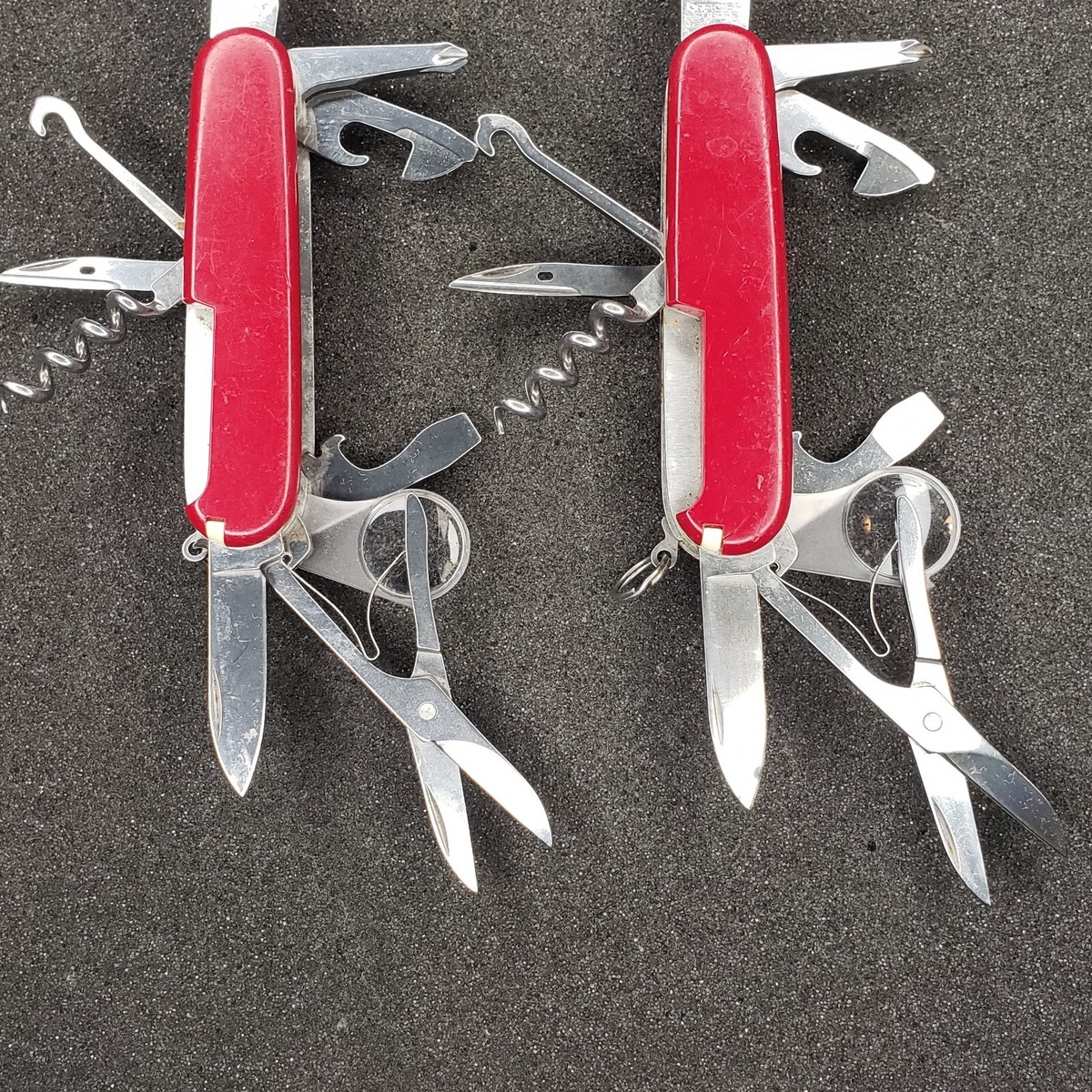 Victorinox Pair Explorer Swiss Army Knives w/New Magnifying