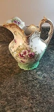 Vintage Alba China Bona Fama Melior Zona Aurea Decorative Pitcher