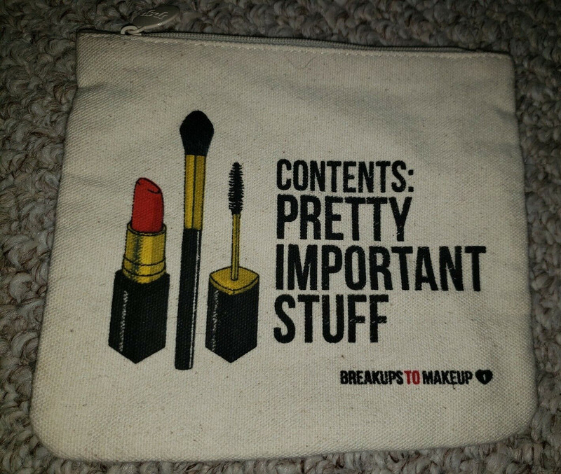 Ipsy Burlap Makeup Bag Very Cute!