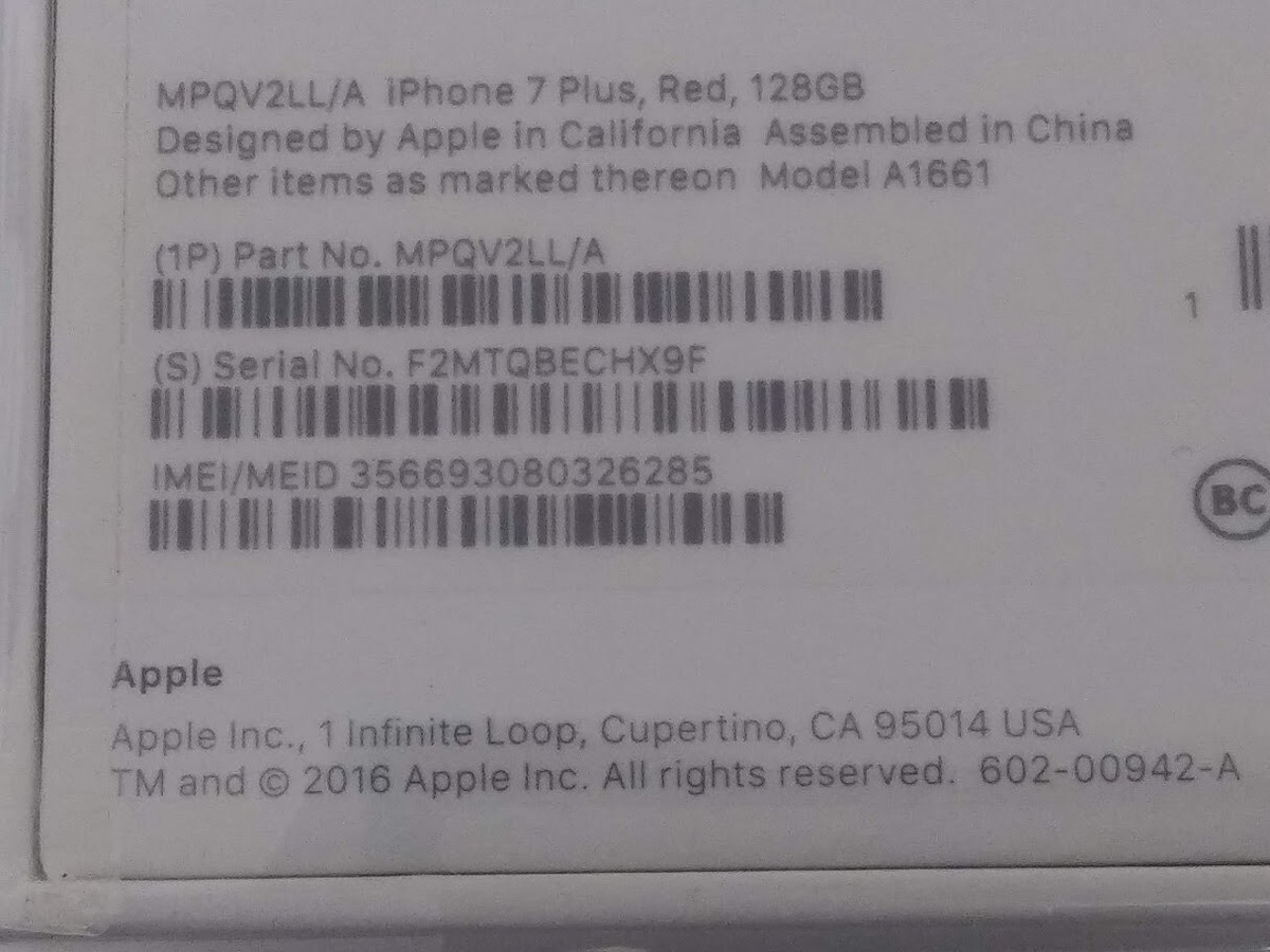 Apple iPhone 7 PLUS - 128GB - NEW in Factory Sealed Box RED