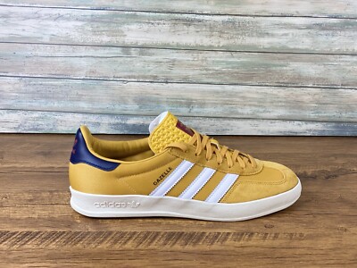 Adidas Gazelle Indoor Herren Sneaker Gelb-Weiß IE0540 Neu Gr. wählbar