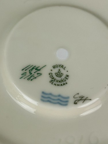 Calentador de tetera Royal Copenhagen raro años 40 floral luminaria tapa con volantes Dinamarca - Imagen 15 de 19