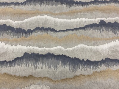 Stout Transitional Abstract Embroidery Fabric- Herndon / Slate 6.25 yds HERN-3