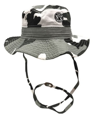 snow camo bucket hat