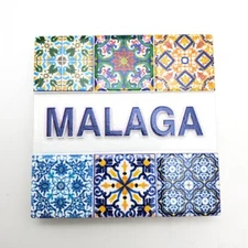 Malaga Spain Refrigerator Magnet Travel Tourist Souvenir Azulejo Spanish Tile