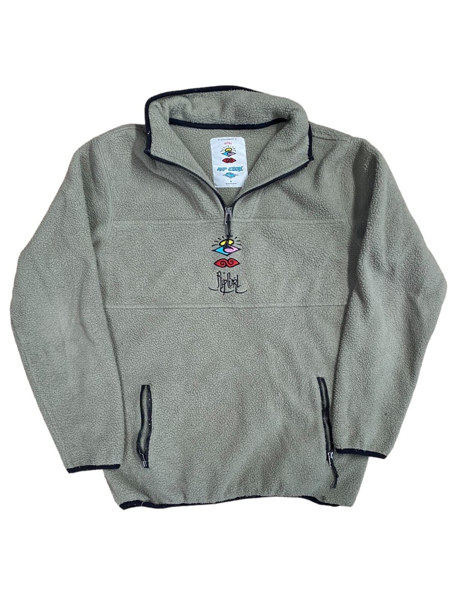Rip Curl Jumper Size Women's Vintage Style Fleece 1/4 Zip