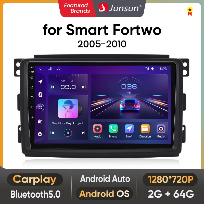 64GB Android13 Autoradio Smart Fortwo 451 2005-2010 CarPlay GPS Wireless WIFI FM - Immagine 3 di 4