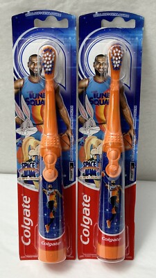 New Colgate Space Jam Kids, Powered Battery Toothbrush 2-PACK (D16) | eBay