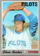 1970 Topps Baseball Steve Barber
