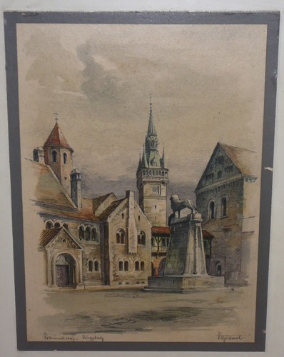 Braunschweig - Burgplatz - 1970 - Lithografie auf Bütten - signiert Kaphammel - Picture 2 of 2