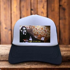 Scream Mens Trucker Hat Black Snapback Horror Movie Meme Baseball Cap